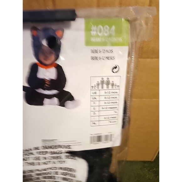 Cuddly Black Cat Costume (6-12 Months) | Multicolor | 3 Pc. New Infant Dress Up - Picture 4 of 6